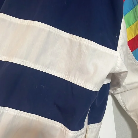 Vintage 80s-90s Lavon Sportswear Unisex Windbreaker Color Blocked Jacket - Picture 14 of 16